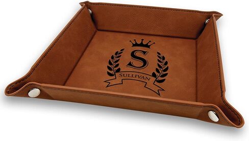 Krazy Case PU Leather Valet Tray For Men Women, Personalized Valet Tray, PU Leather Organizer For Keys, Phone, Wallet, Desktop Storage in Saudi Arabia
