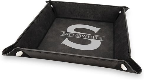 Krazy Case PU Leather Valet Tray For Men Women, Personalized Valet Tray, PU Leather Organizer For Keys, Phone, Wallet, Desktop Storage in Saudi Arabia