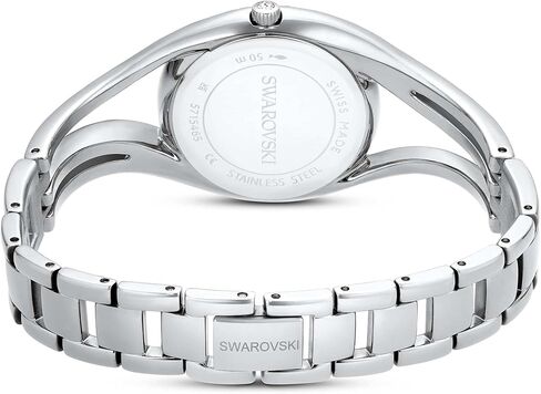 Swarovski Hyperbola Bangle Watch, Swiss Made, Metal Bracelet, Silver Tone, Stainless Steel in Saudi Arabia