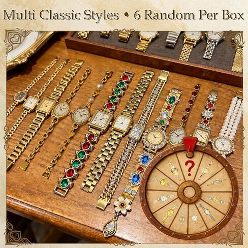 6Pcs Watches for Women Small Vintage Dainty Gold Watch Adjustable Band with Watch Link Removal Tool in Saudi Arabia