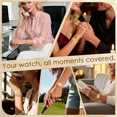 6Pcs Watches for Women Small Vintage Dainty Gold Watch Adjustable Band with Watch Link Removal Tool in Saudi Arabia