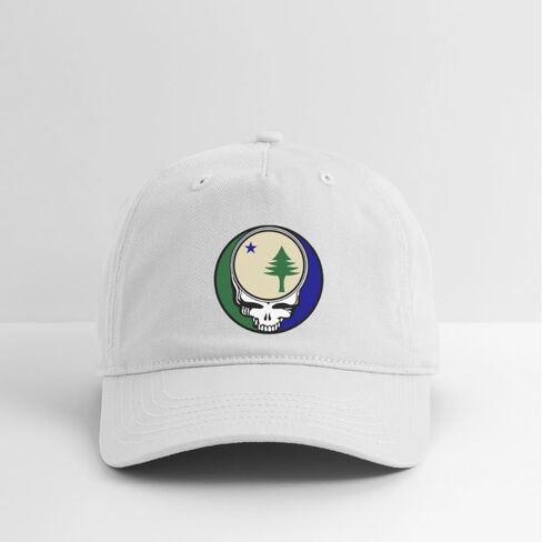 LIFE IS DEAD Maine Stealie Baseball Dad Hat in Saudi Arabia