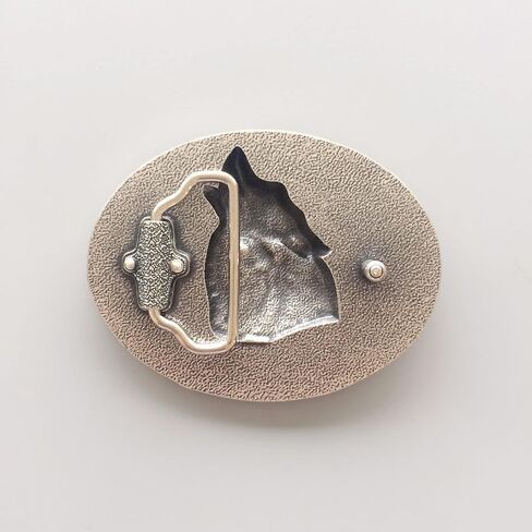 JEAN'S FRIEND Vintage Silver Finish Wolf Western Cowby Cowgirl للحياة البرية إبزيم حزام أيضًا متوفر في الولايات المتحدة in Saudi Arabia