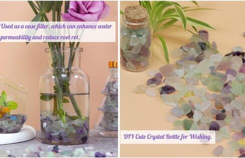 0.44Ib Crystal Chips Bulk Tumbled Crushed Stones Garden Tool for Fountain Vase Filler Planters Decorative Fish Tank Potted in Saudi Arabia