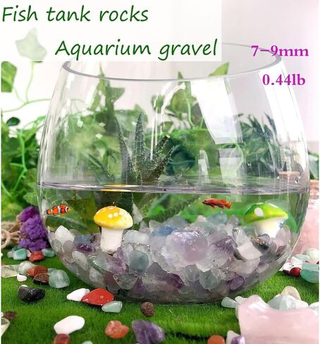 0.44Ib Crystal Chips Bulk Tumbled Crushed Stones Garden Tool for Fountain Vase Filler Planters Decorative Fish Tank Potted in Saudi Arabia