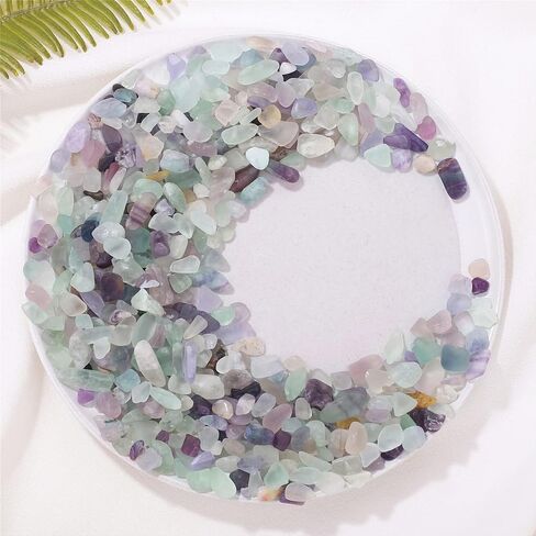0.44Ib Crystal Chips Bulk Tumbled Crushed Stones Garden Tool for Fountain Vase Filler Planters Decorative Fish Tank Potted in Saudi Arabia