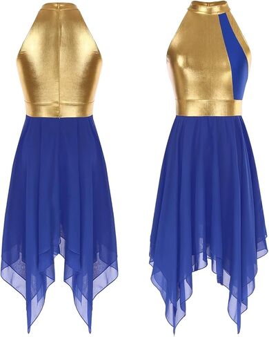 Women Asymmetrical Hem Ballet Dance Tutu Dress Gymnastics Leotard Modern Ballroom in Saudi Arabia