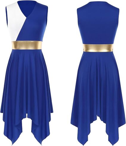 Women Asymmetrical Hem Ballet Dance Tutu Dress Gymnastics Leotard Modern Ballroom in Saudi Arabia