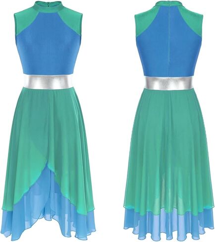 Women Asymmetrical Hem Ballet Dance Tutu Dress Gymnastics Leotard Modern Ballroom in Saudi Arabia