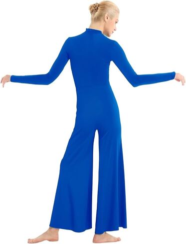 Women Adult Long Sleeve Wide Leg Jumpsuit For Choir Liturgical Dance Contemporary Ballet in Saudi Arabia