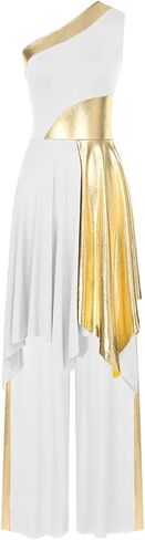 Womens Choir Robe Church Modern Dancewear One Shoulder Worship Liturgical Praise Dance in Saudi Arabia