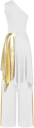 Womens Choir Robe Church Modern Dancewear One Shoulder Worship Liturgical Praise Dance in Saudi Arabia