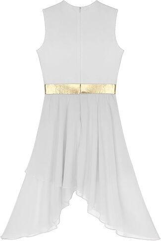 Women Sleeveless Lyrical Dance Dress Color Block Stage Performance Praise Liturgic Ballet in Saudi Arabia