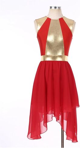 Women Sleeveless Lyrical Dance Dress Color Block Stage Performance Praise Liturgic Ballet in Saudi Arabia
