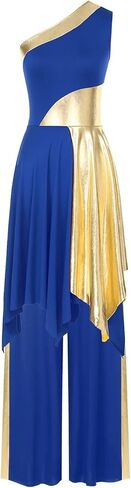 Womens Choir Robe Church Modern Dancewear One Shoulder Worship Liturgical Praise Dance in Saudi Arabia