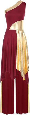 Womens Choir Robe Church Modern Dancewear One Shoulder Worship Liturgical Praise Dance in Saudi Arabia