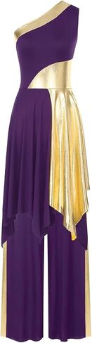 Womens Choir Robe Church Modern Dancewear One Shoulder Worship Liturgical Praise Dance in Saudi Arabia
