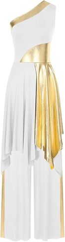 Womens Choir Robe Church Modern Dancewear One Shoulder Worship Liturgical Praise Dance in Saudi Arabia