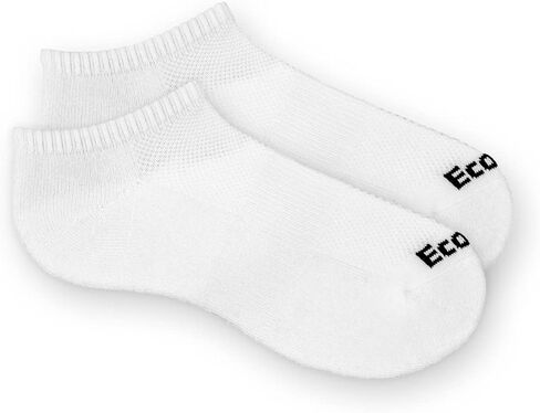 Ecosox Viscose Made from Bamboo Ultra-Dry Unisex Casual Footie Made in USA, White in Saudi Arabia