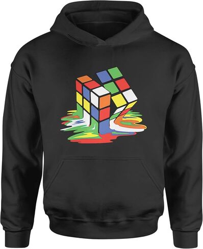 Melting Multi-Colored Cube Youth-Sized Hoodie, Soft Fleece, Graphic Design in Saudi Arabia