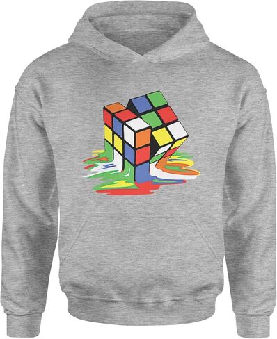 Melting Multi-Colored Cube Youth-Sized Hoodie, Soft Fleece, Graphic Design in Saudi Arabia