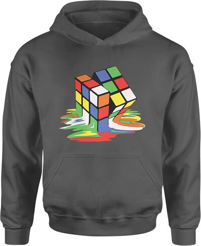 Melting Multi-Colored Cube Youth-Sized Hoodie, Soft Fleece, Graphic Design in Saudi Arabia