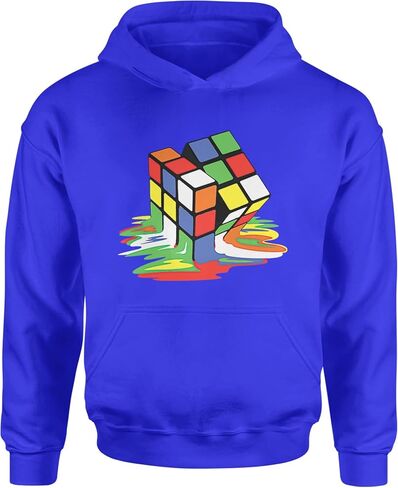 Melting Multi-Colored Cube Youth-Sized Hoodie, Soft Fleece, Graphic Design in Saudi Arabia