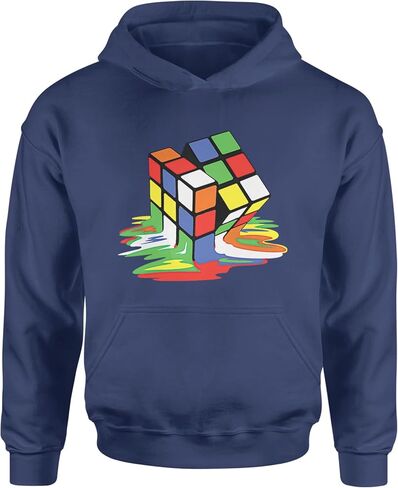 Melting Multi-Colored Cube Youth-Sized Hoodie, Soft Fleece, Graphic Design in Saudi Arabia