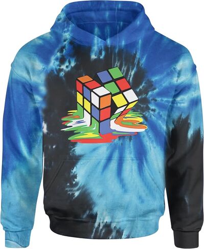 Melting Multi-Colored Cube Youth-Sized Hoodie, Soft Fleece, Graphic Design in Saudi Arabia
