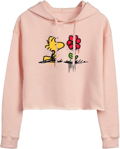HYBRID APPAREL - Peanuts - Woodstock Rose - Women's Cropped Pullover Hoodie in Saudi Arabia