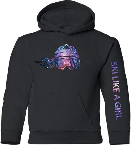 Ski Like A Girl Youth Hoodie gALEXy (Ages 6-14) in Saudi Arabia