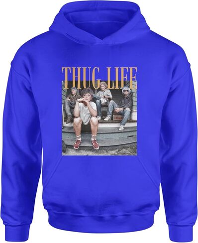 هودي للفتيات الذهبيات Thug Life Street بمقاس شبابي، صوف ناعم، تصميم جرافيك in Kuwait