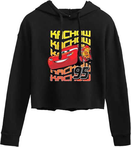 Disney Cars - Lightning McQueen KACHOW - Women's Cropped Pullover Hoodie in Saudi Arabia