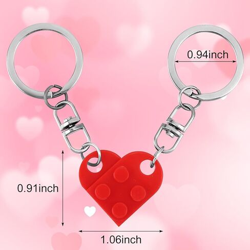 Gifts for Boyfriend Girlfriend Wife Husband, Valentines Day Gifts for Him, Couple Gifts Matching Present Anniversary Day Gift for Men, Valentine's Day Birthday Gift for Boyfriend - Red Heart Keychain in Saudi Arabia