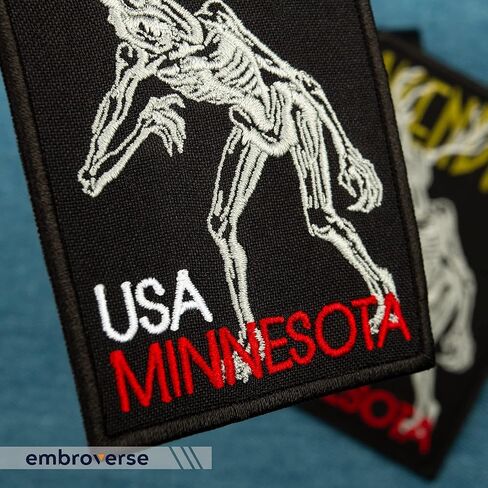EMBROVERSE Wendigo Patch - Mystic Evil Spirit, Minnesota, USA Travel Patches - Embroidered Iron On - 2.8 x 3.9 inches in Saudi Arabia