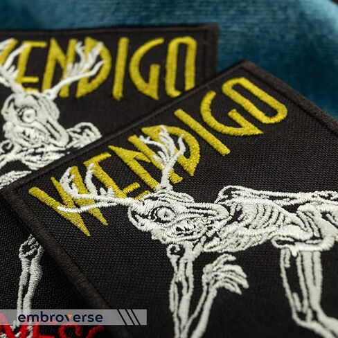 EMBROVERSE Wendigo Patch - Mystic Evil Spirit, Minnesota, USA Travel Patches - Embroidered Iron On - 2.8 x 3.9 inches in Saudi Arabia