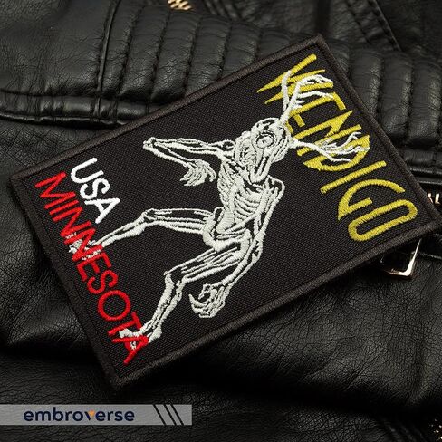 EMBROVERSE Wendigo Patch - Mystic Evil Spirit, Minnesota, USA Travel Patches - Embroidered Iron On - 2.8 x 3.9 inches in Saudi Arabia