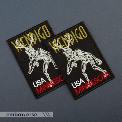 EMBROVERSE Wendigo Patch - Mystic Evil Spirit, Minnesota, USA Travel Patches - Embroidered Iron On - 2.8 x 3.9 inches in Saudi Arabia