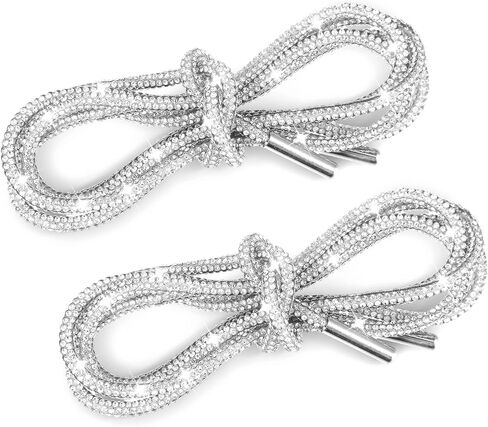 2PCS Rhinestone Shoe Laces, Glitter Shoe Laces for Hoodies, Sneakers, Sweatpants – Bling Drawstring Sparkly Replacement Strings in Saudi Arabia