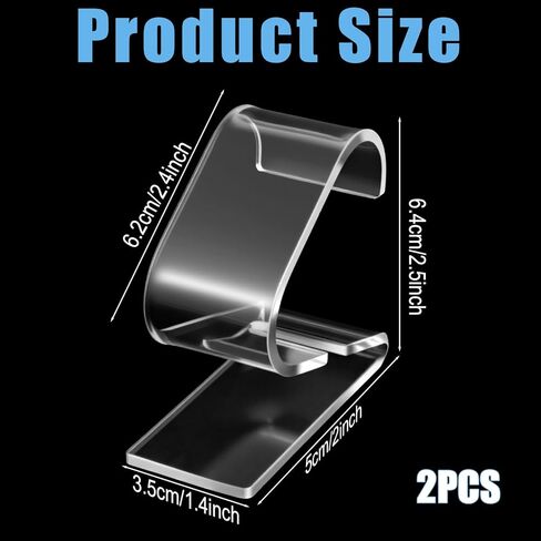 Prasacco Clear Watch Display Stand, 2Pcs Single Watch Holder Organizer Acrylic Watches Holders Display Rack Jewelry Holders Stand for Bracelet Jewelry Storage in Saudi Arabia