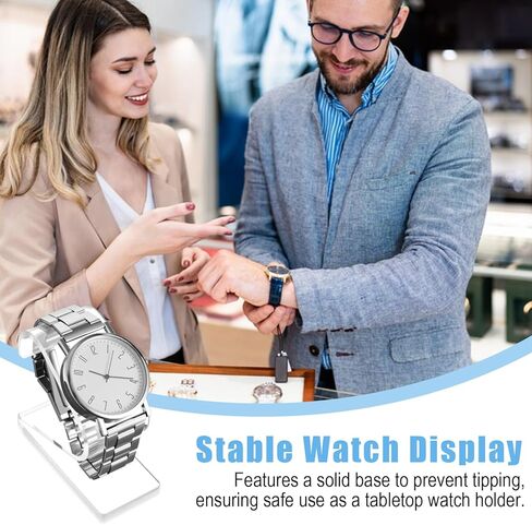 Prasacco Clear Watch Display Stand, 2Pcs Single Watch Holder Organizer Acrylic Watches Holders Display Rack Jewelry Holders Stand for Bracelet Jewelry Storage in Saudi Arabia