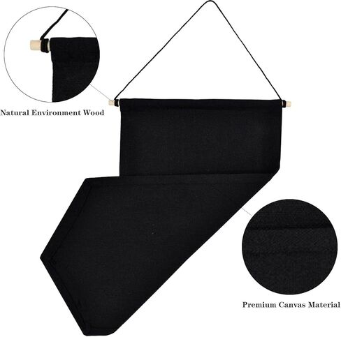 Wall Hanging Canvas Pin Display - Brooch & Jewelry Storage Case for Enamel Earrings Necklaces (Black) in Saudi Arabia