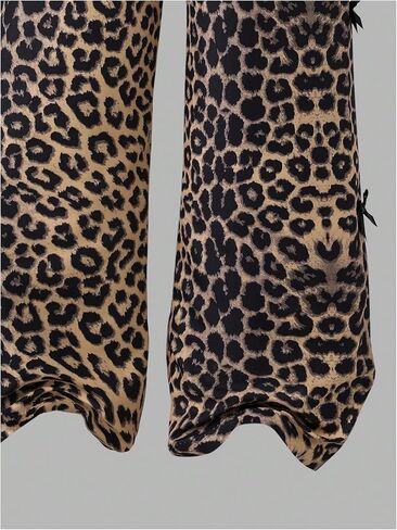 Milumia Girl's 2 Piece Outfits Leopard Top Tee and Loose Casual Wide Leg Pants Sets Streetwear in Saudi Arabia