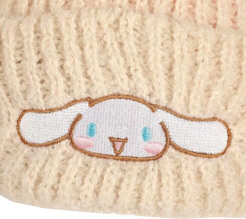 Bioworld Cinnamoroll Adult White Cuffed Knit Beanie with Pom in Saudi Arabia