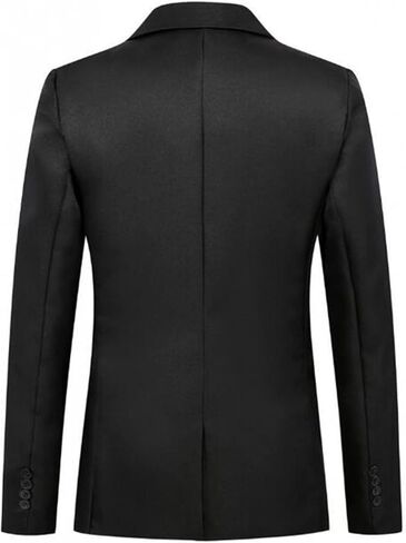 Mens Blazer Jacket Slim Fit Casual Button Business Suit Jacket Sport Coats Formal Wedding Tux Blazer with Pockets in Saudi Arabia