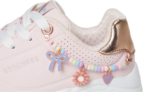 Skechers Girls Uno Lite- Charming Lite with Charm Bracelet Detail - Low Top Lace Up Shoes for Kids in Saudi Arabia