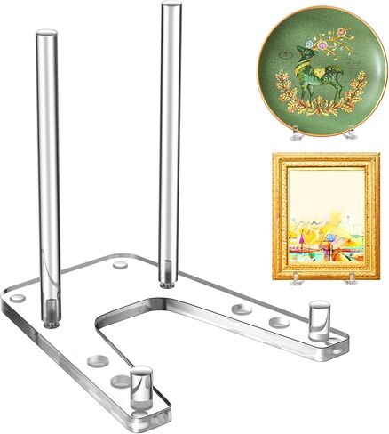 Weysat Acrylic Plate Stand for Display, Adjustable 6 Inch Clear Picture Frame Holder Decorative Tabletop Display Easel Stand for Plates, Books, Photos, Posters in Saudi Arabia