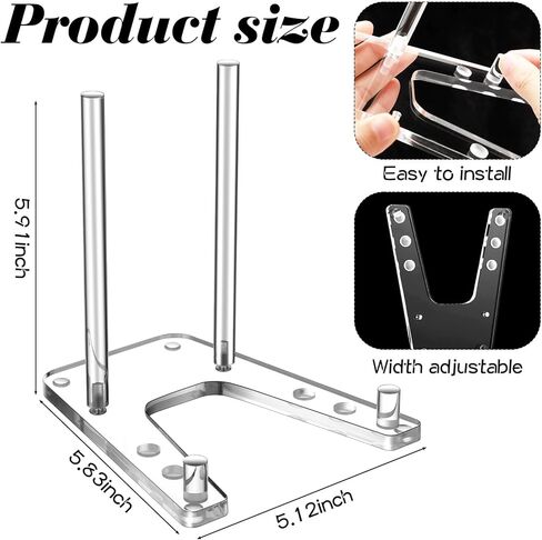 Weysat Acrylic Plate Stand for Display, Adjustable 6 Inch Clear Picture Frame Holder Decorative Tabletop Display Easel Stand for Plates, Books, Photos, Posters in Saudi Arabia
