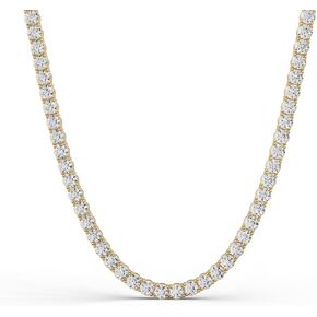 5 Carat to 30 Carat Lab-Grown Diamond Tennis Necklace | 14K Yellow or White Gold Straight Line Necklace 16-20 inch | E-F Color and VS1 Clarity in Saudi Arabia