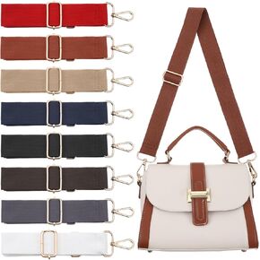 8 Pack Wide Purse Strap Replacement Shoulder Crossbody Straps with Metal Clip Adjustable Canvas Bag Handbag for Women in Saudi Arabia